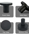 32 Piece Black Cabinet Knob Set Round 1 Inch Drawer Pulls For Kitchen Cabinets And Vanity Doors Durable Zinc Alloy Hardware