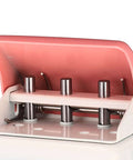 Close-up of Ultimate Handheld 3-Hole Paper Puncher with 5-Sheet Capacity, showing durable metal build and hole alignment.