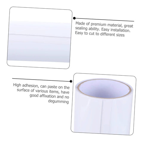 Waterproof Repair Tape For Water Leaks With Heavy Duty Strong Adhesive Mending Tape close-up showing white roll and cutting ease