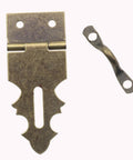 Antique bronze hinge set from 4 Pack Metal Retro Mini Lock Buckle Hinges Antique Bronze With Mounting Screws For Iron Boxes Gift Boxes