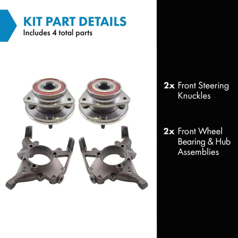 Front Drivetrain Kit With Steering Knuckles And Wheel Hub Bearings For 1999 2001 Jeep Cherokee And 1997 2006 Wrangler Rebuild