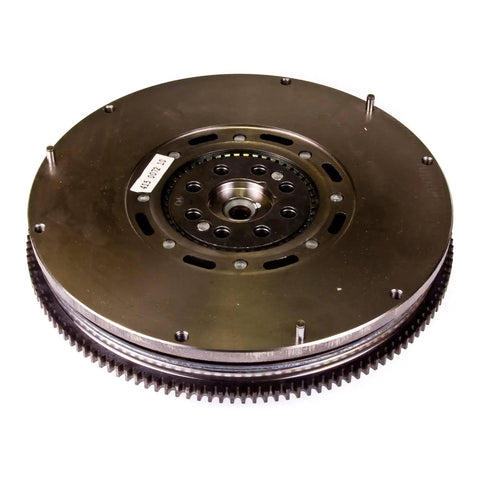 Heavy Duty Dual Mass Clutch Flywheel Fits 1997 To 2008 Porsche Boxster And Cayman 2 Point 5 Liter V6 Engine top view showing detailed gear and bolt patterns.