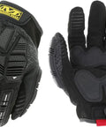 Winter Ready Insulated Work Gloves With Impact Protection, Wind And Water Resistant Heavy Duty Grip, D3O Palm Padding, TPR Exoskeleton, Machine Washable, X Large, Black And Grey; front and back view.