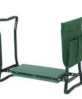Grab And Go Folding Garden Kneeler Bench With Foam Cushioned Kneeling Pad, Lightweight Yet Sturdy Pipe Frame, side view