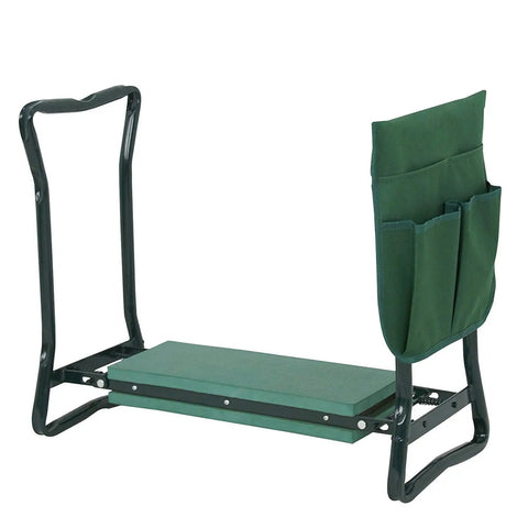 Grab And Go Folding Garden Kneeler Bench With Foam Cushioned Kneeling Pad, Lightweight Yet Sturdy Pipe Frame, side view