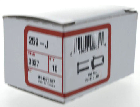 Heavy Duty Expansion Well Nuts With Nailed It Tight Seal Rubber Body 1/4-20 X 3/4 Inch 10 Pack Black box with label showing item details.