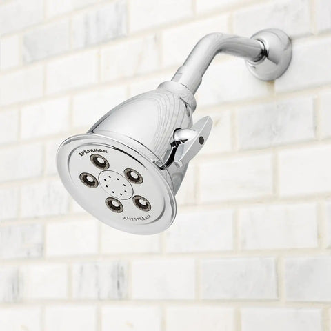 High Flow Shower Head With Anystream 360 Technology Adjustable Spray Modes Contemporary Modern Design Easy Clean Silicone Nozzles