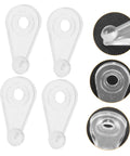 Set of 20 glass holder clips for cabinet doors and mirrors with quick fix screws and rock solid clamp hinges for closet glass panels.