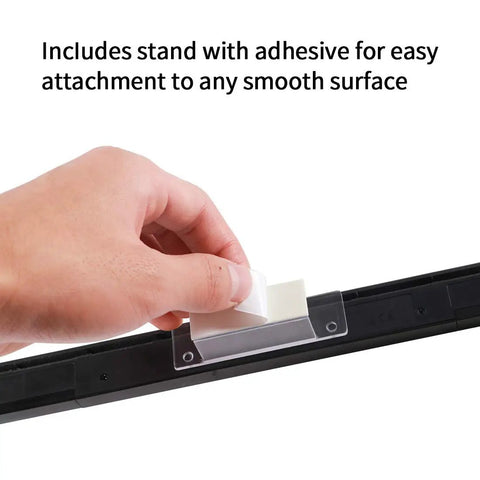 Close-up of USB Wired Infrared Sensor Bar for Nintendo Wii and Wii U Replacement with clear stand and adhesive being applied