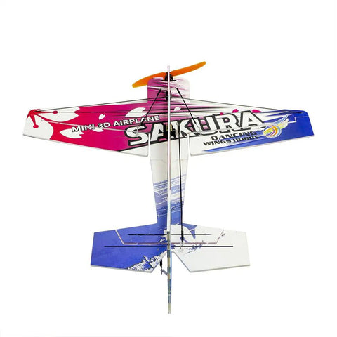 Upgrade 3D EPP Foam RC Plane Kit For Adults Sakura Aerobatic Stunt Aircraft, top view, colorful design, no electronics included.