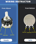 4 Pack RV24YN20S Carbon Film Rotary Taper Potentiometer 10K B103 Single Turn Wiring Instructions