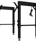 Heavy Duty Adjustable Workbench Legs With Power Outlets And Rubber Pads Set Of 4 Built Tough For DIY Computer Desk 25.6 To 33.8 Inches High And 19.6 Inch Deep Metal Frame Kit
