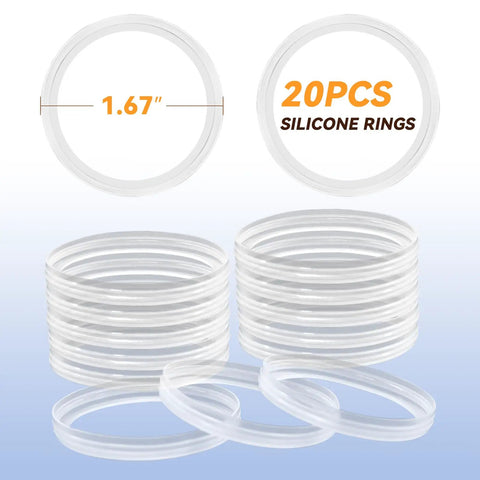 20 Pcs Silicone Gasket Replacement Seals For Stainless Steel Lids Of Reusable K Cups No Leaks Food Grade Rubber Rings