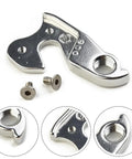 Aluminum Bicycle Derailleur Hanger Replacement For Rear Dropout Easy Install For Most Mountain And Road Bikes with screws, silver color