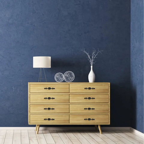 Dresser with Vintage Style Zinc Alloy Pull Handle For Cabinets And Drawers Black 4 Pack With Screws Fits 18mm Thick Wood