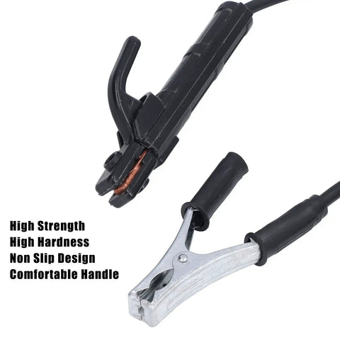 Heavy Duty Yosoo Ground Welding Earth Clamp With 1.5 Meter Cable Handles Up To 300 Amps And Insulated Safety close-up of clamp and cable.