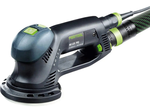 Rotex RO 125 FEQ-Plus Random Orbital Sander With Gear Driven Aggressive Mode And Jetstream Dust Extraction close-up view