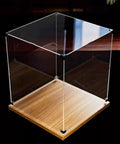 Clear Acrylic Display Case For 76232 Airship Set Dustproof Shield With Wood Grain Base Ultra High Transparency Smooth Edges