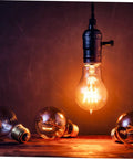 Illuminated bulb with 20 Pcs Black Ul Twist Lamp Turn Knobs Replacement Light Switch Knobs for Home Use Easy Install No Fuss