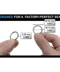 Hands holding 16mm Oil Drain Plug Gaskets Crush Washers For Leak Proof Sealing Pack Of 15 Durable Pro Grade Aluminum Oil Plug Washers