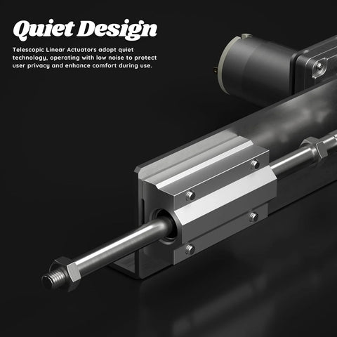 DIY reciprocating linear actuator with aluminum body and rod, adjustable stroke and speed control