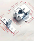 Double Roller Catch Set For Doors And Cabinets 40 Pieces Easy Glide Soft High Grade Rollers with Measurements