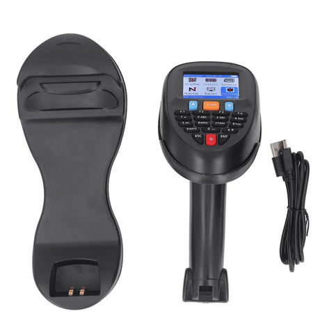 Wireless Handheld Barcode Scanner 2.4GHz 1D Barcode Reader With Charging Base And 2.2 Inch LCD Screen