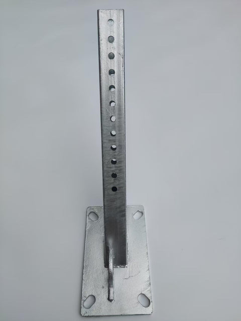 Bow rest catcher assembly for boat trailer, hot-dip galvanized with adjustable post and marine rubber cover.