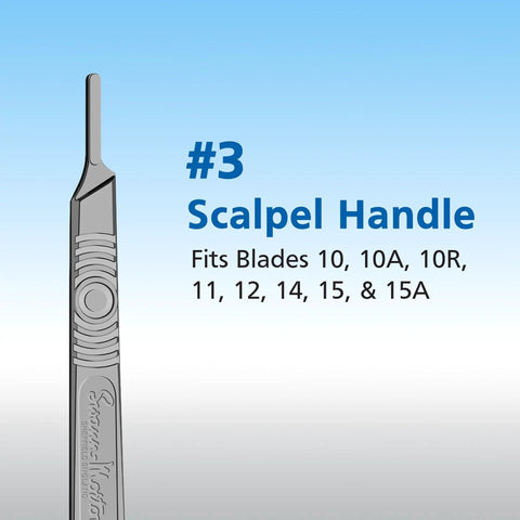 Scalpel Handle No 3 Stainless Steel Fits Blades 10 10A 10R 11 12 14 15 15A Ideal For Dermaplane And Medical Precision