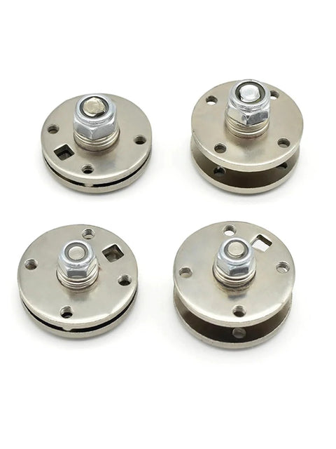 Set of 4 circular disk dampers with M8 bolts and mounting holes