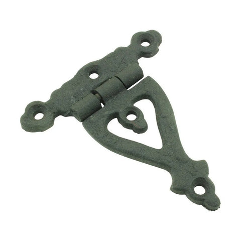 Pack Of 2 3 Inch Cabinet Door Strap Hinges With Hardware Rust Resistant Black Wrought Iron Flush Mount Hinges