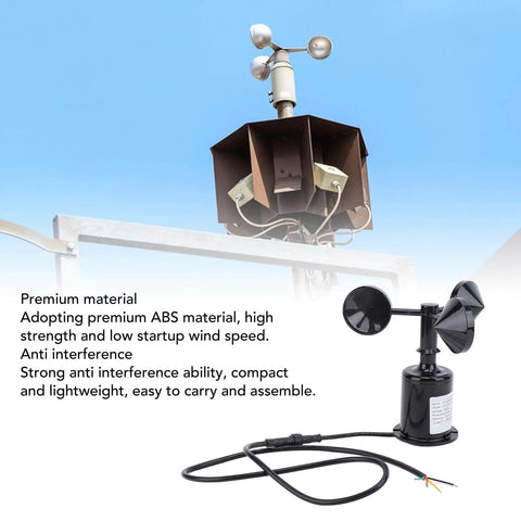 Wind Speed Monitoring Sensor With High Accuracy Anemometer Zero Point Eight Meter Plug And Play Cable RS485 Modbus Compatible