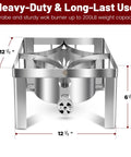 Portable 55,000 BTU Stainless Steel Propane Burner with CSA Regulator and Windshields, dimensions 12.5x12.5x6.5 inches, for outdoors