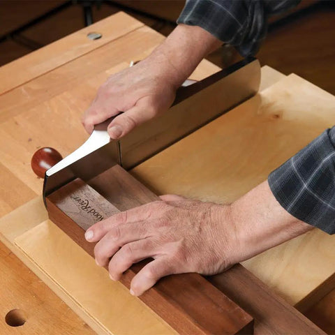 Pro Grade Shooting Board Jig For Hand Planes delivers dead nuts accuracy during a cut on a hardwood board.