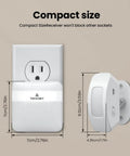 Wireless Doorbell Chime With 32 Dope Ringtones, Pair Up To 20 Sensors, 500ft Range, 5 Level Volume, LED Indicator, Perfect for Home, Store, Office, and Caregiver Use. Compact white plug-in receiver, 7cm x 4.35cm x 9.12cm