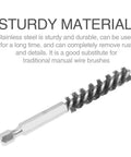 Golf Club Cleaning Kit Set Of 4 Stainless Steel Wire And Bore Brushes With Hex Shank Handles