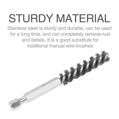 Golf Club Cleaning Kit Set Of 4 Stainless Steel Wire And Bore Brushes With Hex Shank Handles
