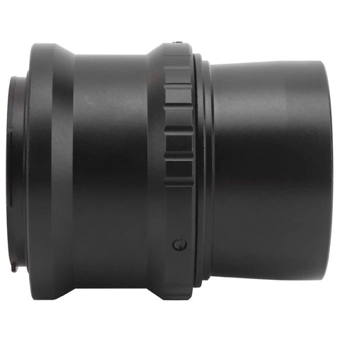 Side view of M48x0.75mm Telescope Adapter To NEX Lens For EMount Cameras, showing aluminum alloy build and precise fit.