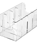Top Shelf Crystal Clear Acrylic Belt Organizer With Removable Dividers Stackable Storage Bin For Ties Watches Jewelry Display