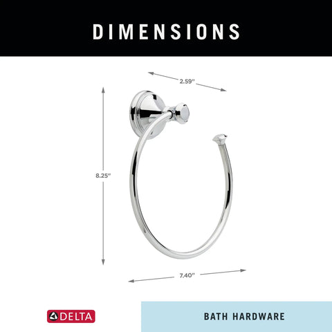 Dimensions of Hand Towel Holder Square Chrome Ring Wall Mount For Kitchen And Bathroom Must Have Space Saving Accessory