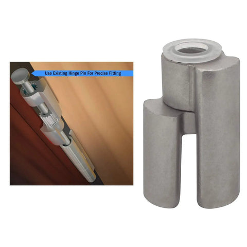 Door Saver Hinge Pin Stop For Residential Doors Fits 3 To 4.5 Inch Hinges Satin Nickel Finish No Tools Required Easy Instant Install