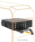 Built Like A Tank 8 Bay 2.5 Inch Sata Hdd And Ssd Backplane Cage With Locking Trays showing an open heavy-duty drive tray.