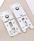 Heavy Duty Steel Corner Bracket Hinge For Sofa And Couch Sectional Connector Snap with sturdy grip detail and installation holes.