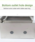 Durable 304 Stainless Steel Electrical Box And Junction Enclosure Built To Last And Tough As Nails Weatherproof Outdoor Cable Box With Burr Free Edges Corrosion Resistant Housing Protective Covers For Harsh Environments, bottom outlet holes