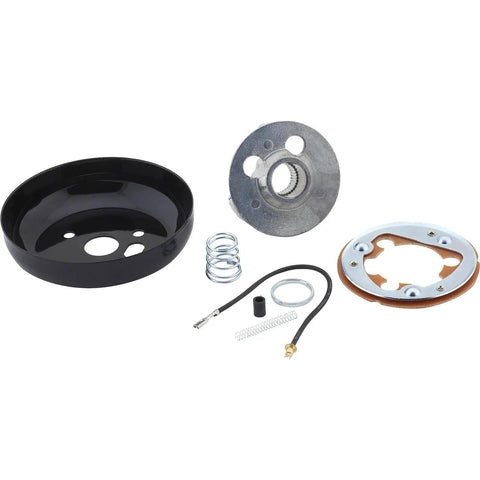 Steering Wheel Adapter With Chrome Horn Button Compatible With 1969-1994 GM Fits Ididit Flaming River Columns Standard 3 Bolt Pattern Complete Kit