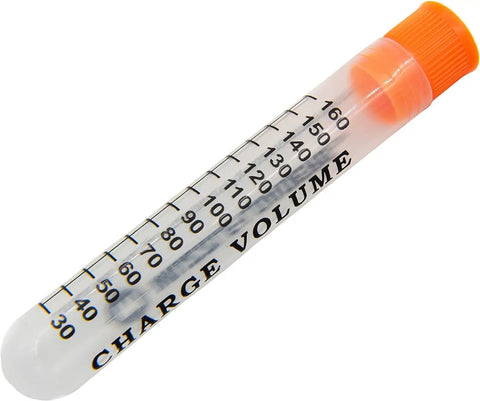 Magnum Charge Tubes For BH209 Muzzleloaders 150 Grain Powder Capacity with graduations and orange cap