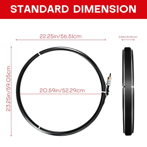 Dimensions of Tension Control Clamp Kit 190003 For Pool Filter Band Clamp Fits FNS Plus Clean And Clear Plus Quad DE Series Cartridge And DE Filters Easy Install No Fuss Replacement Part shown with measurements.