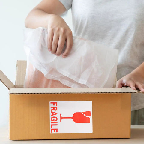 Red Fragile Warning Stickers With Strong Adhesive For Handle With Care Labels On Shipping And Packing Boxes Versatile For Notebooks