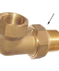 Beefy Lengthened Brass Extension Fittings 1 Inch By 1.25 Inch Adapter, Thickened Female Pipe Fitting, All Brass With Golden Finish