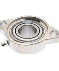 Stainless steel two-bolt flange bearing unit, 25.4 mm, with setscrew lock for shaft mounting. Tough 25 Point 4 Millimeter SSBLF205 16 Stainless Steel Two Bolt Flange Bearing Unit Includes Real Setscrew Locking Mechanism For Secure Shaft Mounting Handles Rough Jobs In Wet Damp Locations Without Rust Issues While Providing Badass Durability